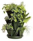 3 Tier Stackable Garden - Indoor / Outdoor Vertical Planter Set - Self Watering Tiers From Top Down 