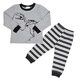 DDSOL キッズ 子供 ベビー 服 綿100％ ルームウェア 長袖 パジャマ 寝間着 上下セット 恐竜柄 プレゼント ダックブルー 男の子 長袖 秋 冬 ２点セット