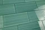 Medium Lauderdaleティールガラスタイル、手描き、カスタムメイドPerfect for Bathrooms and Kitchens Sample HPT-LT15-S