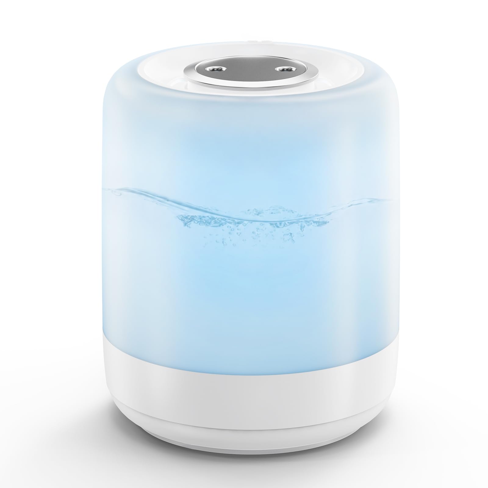 加湿器 3L 大容量 ダブルミスト 卓上加湿器 お手入れ簡単 上から給水 静音 7色LED Type-C給電 オフィス 乾燥対策 おしゃれ ホワイト | 抗菌カートリッジ・噴霧口の抗菌鋼板・Ag抗菌素材を採用。水溶性アロマ対応、簡単お手入れで毎日お使
