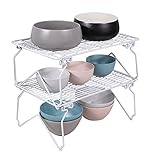2 Tierストレージラックのキッチン、バスルーム、Dish Drainer、クローゼットアクセサリーシェルフ、ホワイト
