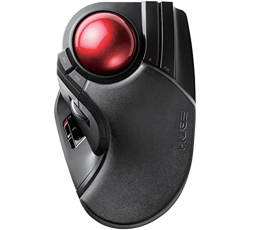 エレコム トラックボールマウス ワイヤレス 大玉 8ボタン チルト機能 ブラック M-HT1DRBK