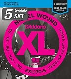 D'Addario ダダリオ ベース弦 ニッケル Long Scale 5弦 .045-.130 EXL170-5 x 5セット 【国内正規品】