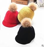 ニット帽子 ベビー帽子 可愛い ふわふわ玉付き かっこいい　９色 1点 【1点】