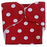 【未熟児】【低出生体重児】【早産児】【NICU】用　ベビー服：オムツカバー レッドポルカドット (2500～3000g)