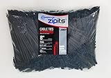 Cambridge Zipits 1000 pcs- 8 75 Lbs Tensile Strength Standard Duty Nylon Cable Ties UV Black CONTRAC