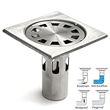 浴室ステンレス鋼床ドレイン正方形形状アンチブロッキングStrainerフィルタ