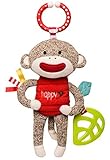 Sock Monkey Developmental Sensory Clip On Toy by Baby Starters