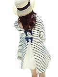(ワールドミコイ) WORLD MIKOI マタニティ チュニック ワンピース シフォン Aライン ボーダー 01101 (L)