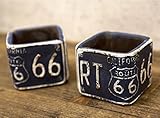 ROUTE66 Planter ルート66 プランター スクエア ミニ ２個セット Blue
