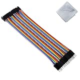 BoladgeジャンパーワイヤーリボンケーブルArduino 1P-1PピンヘッダーArduinoブレッドボード用40pcs (10CM, オスからメスヘッダー)