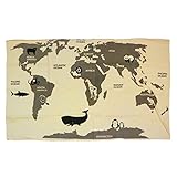 Perfk 世界地図　キッド　プレイパッド　赤ちゃん　子供用　正方形　クロールマット　子供プレイマット　遊び　ギフト
