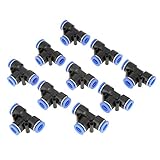 10本チューブ継手、ティー、10mm 3/8 Tタイプ空気圧コネクターエアライン継手チューブ継手