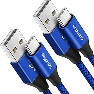 [1m 二本] USB Type C ケーブル【3A急速充電 QC3.0】タイプc 充電ケーブル etguuds 高速デ…