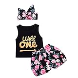 (プタス)Putars ベビー服 子供服 上下セット 女の子 ベスト ショーツ付き 花柄 面白い 可愛い スポーツ 運動会 旅行 記念日 プレゼント 3-24ヶ月