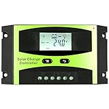 KKmoon ソーラー充電コントローラ 10A 12V/24V ソーラーチャージコントローラー 太陽光充放電 PWM 温度補償 過負荷保護 ソーラーオフグリッドシステム用 LCDディスプレイ付き