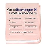 CafePress – Scavenger Hunt – スーパーソフトベビー毛布、新生児おくるみ ピンク 04875504026832E