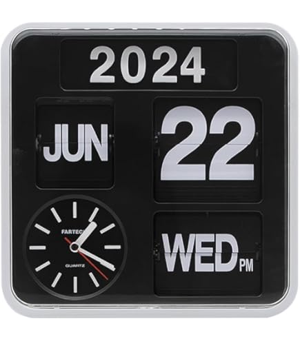 Amazon.co.jp: Karlsson Mini Flip Black Dial Wall Clock, Orange