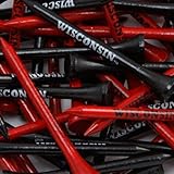 NCAA Wisconsin Badgers 50-pack cardinal-black Golf Tees