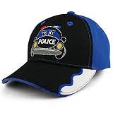 トレンディアパレルショップ幼児サイズPolice Car刺繍刺繍構造調整可能野球キャップ カラー: ブルー