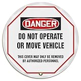 Accuform Signs KDD824 STOPOUT Vinyl Steering Wheel Message Cover, OSHA-Style Legend "DANGER DO NOT O