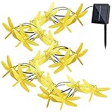 GDEALER Solar String Lights 30LED 20ft Dragonfly Waterproof Solar Powered String Lights Fairy Lights