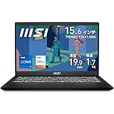 MSI 【第12世代インテル最新CPU搭載・薄型軽量】MSIビジネスノートPC Modern15 1.7kg i7 IrisXe/15.6FHD/16GB/512GB/Windows 11/Modern-15-B12M-063JP ブラック