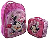 Disney Minnie Mouse Girl's3D Pop out Large 15.5" Backpack with 3D Pop out Lunchbox [並行輸入品]