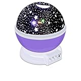 ベビーギフトKoko Star Sky Nightランプ360度回転ロマンチック回転Cosmos Star Sky MoonプロジェクタLEDビーズ4、9ライトカラー変更4.9 Ft ( 1.5 M 