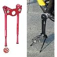 thumbnail image 2 of Gearoop Adjustable Bicycle Kickstand – 120-140mm, Silver/Red/Black, Single Leg 2 of 6