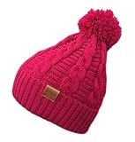 屋外の暖かいスキー帽子ファッションレッド編みウール帽子
