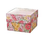 東京堂 フラワー資材 リバティプリント シースルーボックス  アプリコット&イエロー LB000016-105