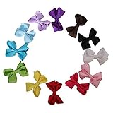 Dozen Assorted 2.5 "グログランリボンベビーガールズChunky Hairbows
