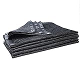 LIANGJUN ターポリン 肥厚 アンチサン シェードネット 中庭 バルコニー 屋上 日よけ布 125g/m²、 22サイズ、 黒 (サイズ さいず : 3X6m)