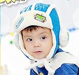 On Dolce 選べる5色 男の子用 帽子 子供 ベビー キッズ 防寒 かわいい 耳当て あり KC002 (ブルー)