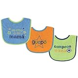 Luvable Friends Spanish Bibs, Blue, 3-Count by Luvable Friends