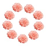 Dovewill 全12色選べ　フラワー　菊　造花　装飾品　人工シルク　手芸飾り　10個入り　 - ピンク - オレンジ, 説明したように