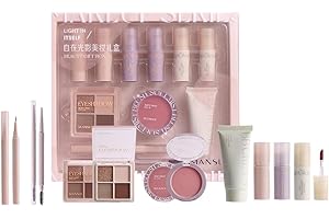 Gecomo 11点 メイクアップセット、絶妙でカワイイ化粧品セット 11点 口紅 メイクパレット 長持ち 初心者 人気 クリスマスプレゼント 新年 誕生日 お祝い日の贈り物