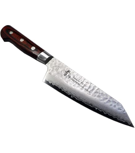 Amazon｜スミカマ 霞 KASUMI ダマスカス 三徳包丁 18cm V金10号
