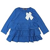 【H27年秋冬物】 nico hrat(ニコフラート) 綿レーヨン天竺リボンティアードチュニック 80cm/BL NO.B-250763