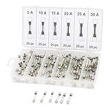 uxcell　ガラスヒューズセット　ヒューズ詰め合わせキットセット　ガラス管　高速フェラ　回路保護 6mm x 30mm　120個入り