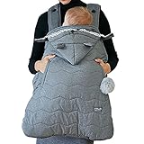 ihugベビーケープ (リブグレー)