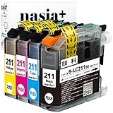 brother用 LC211-4PK (PGBK/C/M/Y) 【顔料ブラック/4色セット】ブラザー用 互換 インク カートリッジ 純正と併用OK [QR(Web)説明書] LC211BK LC211C LC211M LC211Y [対応機種: DCP-J968N / DCP-J963N / DCP-J962N / DCP-J767N / DCP-J762N / DCP-J567N / DCP-J562N / MFC-J887N / MFC-J880N / MFC-J990DN / MFC-J990DWN / MFC-J997DN / MFC-J997DWN / MFC-J900DN / MFC-J900DWN / MFC-J907DN / MFC-J907DWN / MFC-J830DN / MFC-J830DWN / MFC-J837DN / MFC-J837DWN / MFC-J730DN / MFC-J730DWN / MFC-J737DN / MFC-J737DWN ]【nasia+製/Hyper互換】
