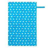 赤ちゃんにやさしい安心おむつ替えシート（日本製）　おしゃれヨットでバカンスの旅（スケアー地・スカイブルー）　B0703300　日本製