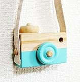 Sasuga 木製 玩具 おもちゃ カメラ 子ども 知育玩具 撮影小道具 (ライトグリーン)