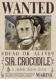 ONE PIECE ワンピース 公式 手配書 ウォールステッカー 日本製 42cm×29.7cm(op-469:クロコダイル 19億6500万)