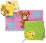 ミキハウス アニマル フェイス&ハンド&ミニタオル2Pセット 10-8911-561