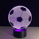 スポーツSoccer Football 3d Illusionナイトライト7色変更テーブルデスクDecoランプ寝室子供部屋装飾夜ライト