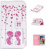 UNEXTATI Galaxy S5 ケース 高級 PUレザー 手帳型ケース 液晶保護 カバー カード収納 Samsung GalaxyS5 用 Case Cover (ホワイト #2)