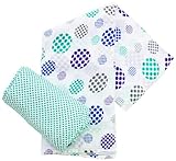 Plum Collections Pattern Cotton Muslin Squares Swaddle Wraps Spots Design (X-Large) by Plum Collecti
